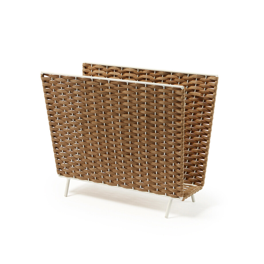 Kave Home Tijdschriftenhouder 'Shibori', kleur wit Kave Home Tijdschriftenhouder 'Shibori', kleur wit afbeelding 1