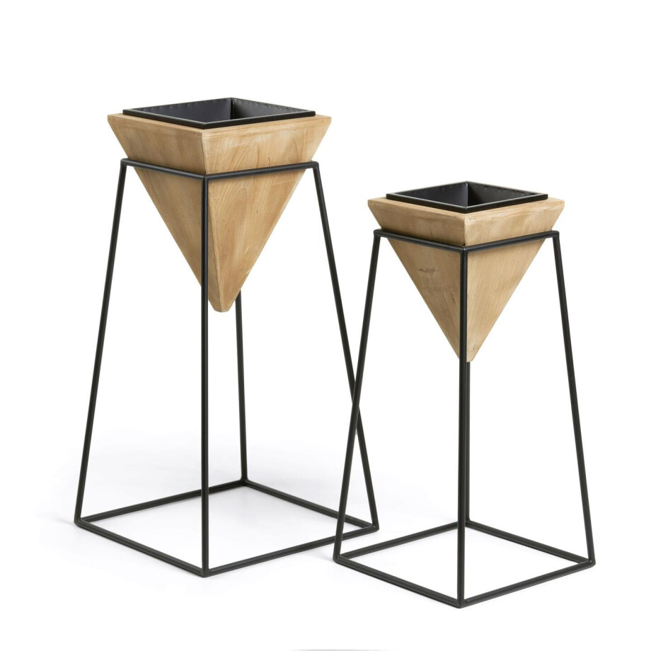 Kave Home Plantenpot 'Stared' Set van 2 stuks Kave Home Plantenpot 'Stared' Set van 2 stuks afbeelding 1