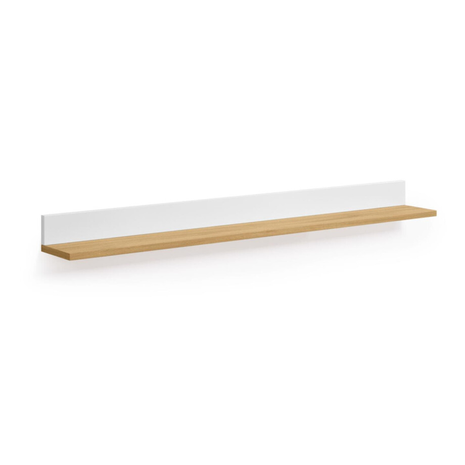 Kave Home Wandplank 'Abilen' Eiken, 120cm, kleur Wit Kave Home Wandplank 'Abilen' Eiken, 120cm, kleur Wit afbeelding 1
