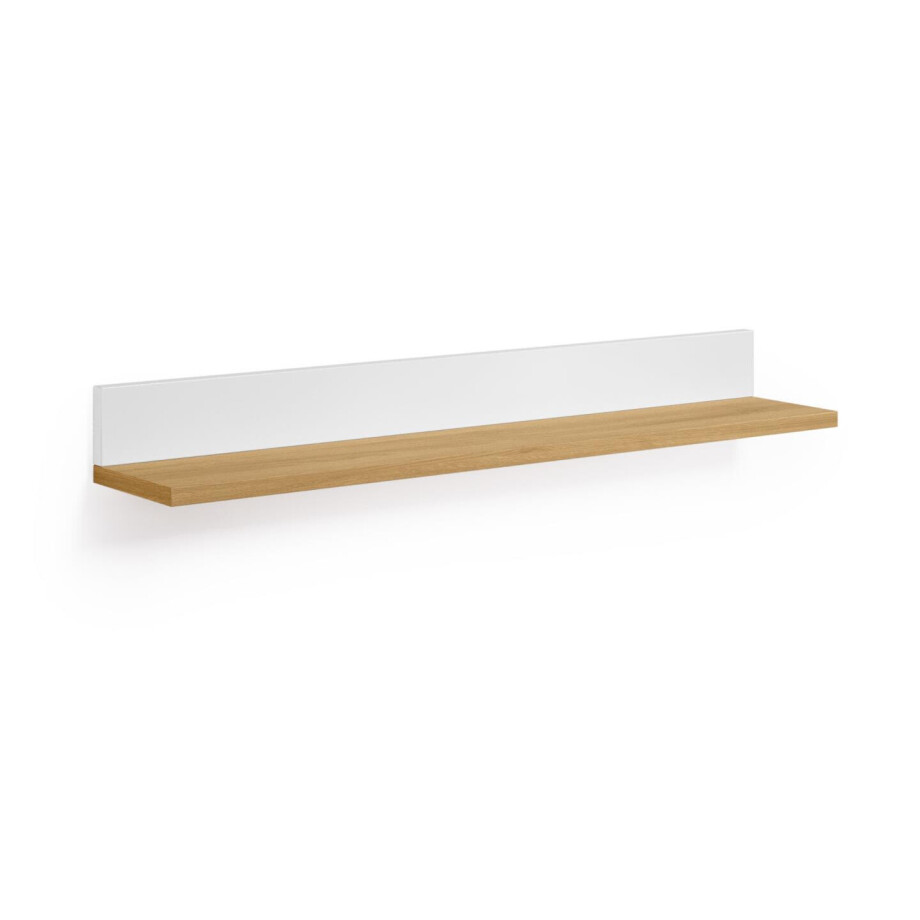Kave Home Wandplank 'Abilen' Eiken, 80cm, kleur Wit Kave Home Wandplank 'Abilen' Eiken, 80cm, kleur Wit afbeelding 1