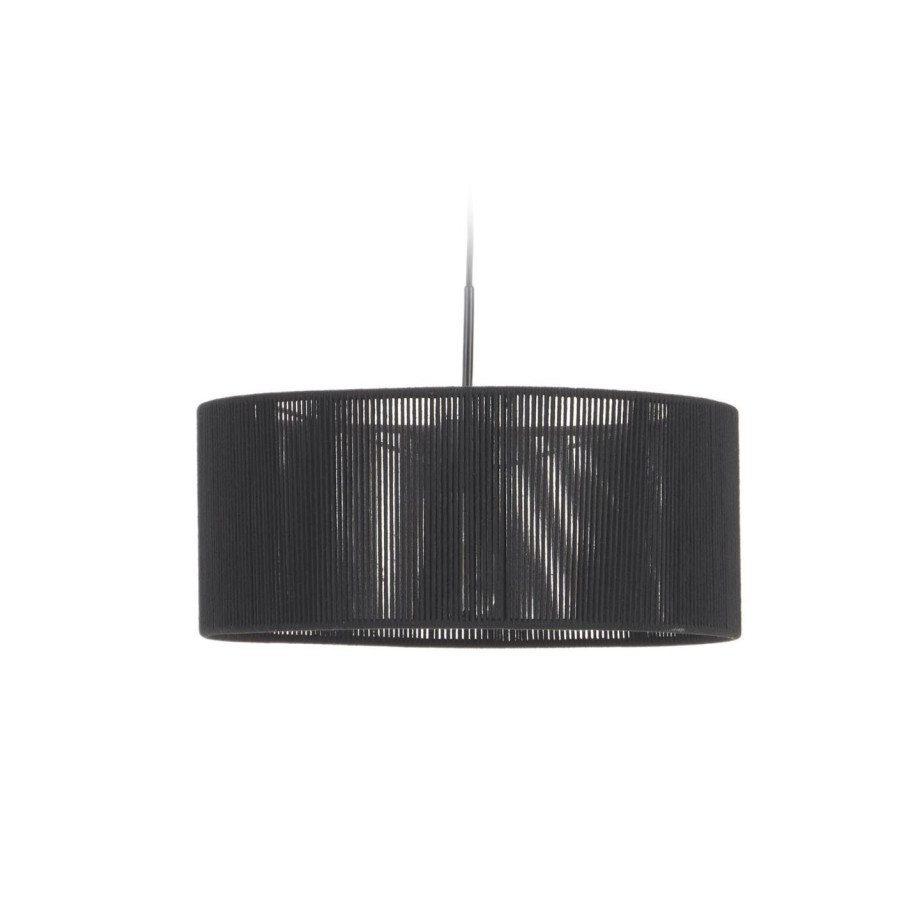 Kave Home Lampenkap 'Cantia' katoen Ø47cm, kleur zwart afbeelding 1