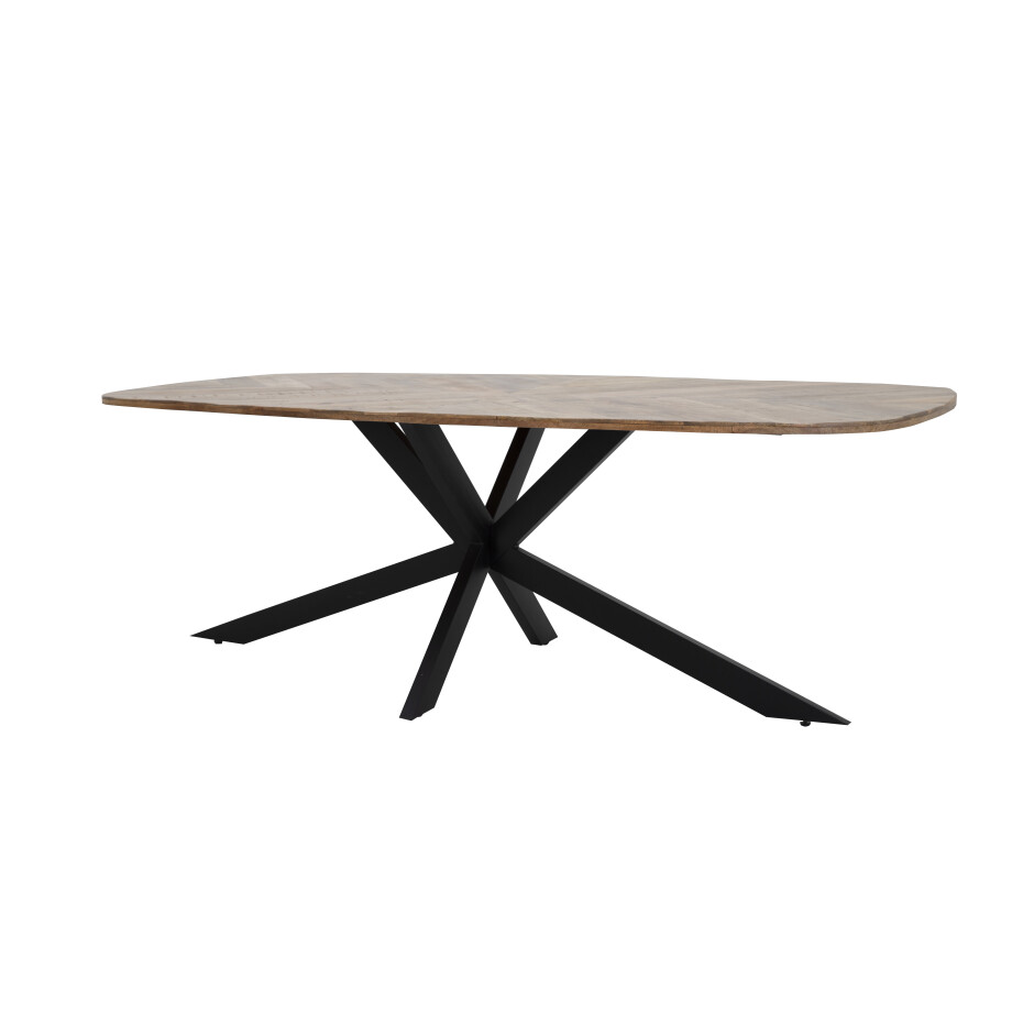 Tower Living Eettafel 'Silvi' Deens ovaal, Mangohout, 240 x 110cm afbeelding 