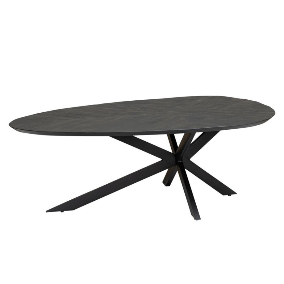 Tower Living Organische Salontafel 'Pianella' Mangohout, 130 x 80cm, kleur Zwart Tower Living Organische Salontafel 'Pianella' Mangohout, 130 x 80cm, kleur Zwart afbeelding 1