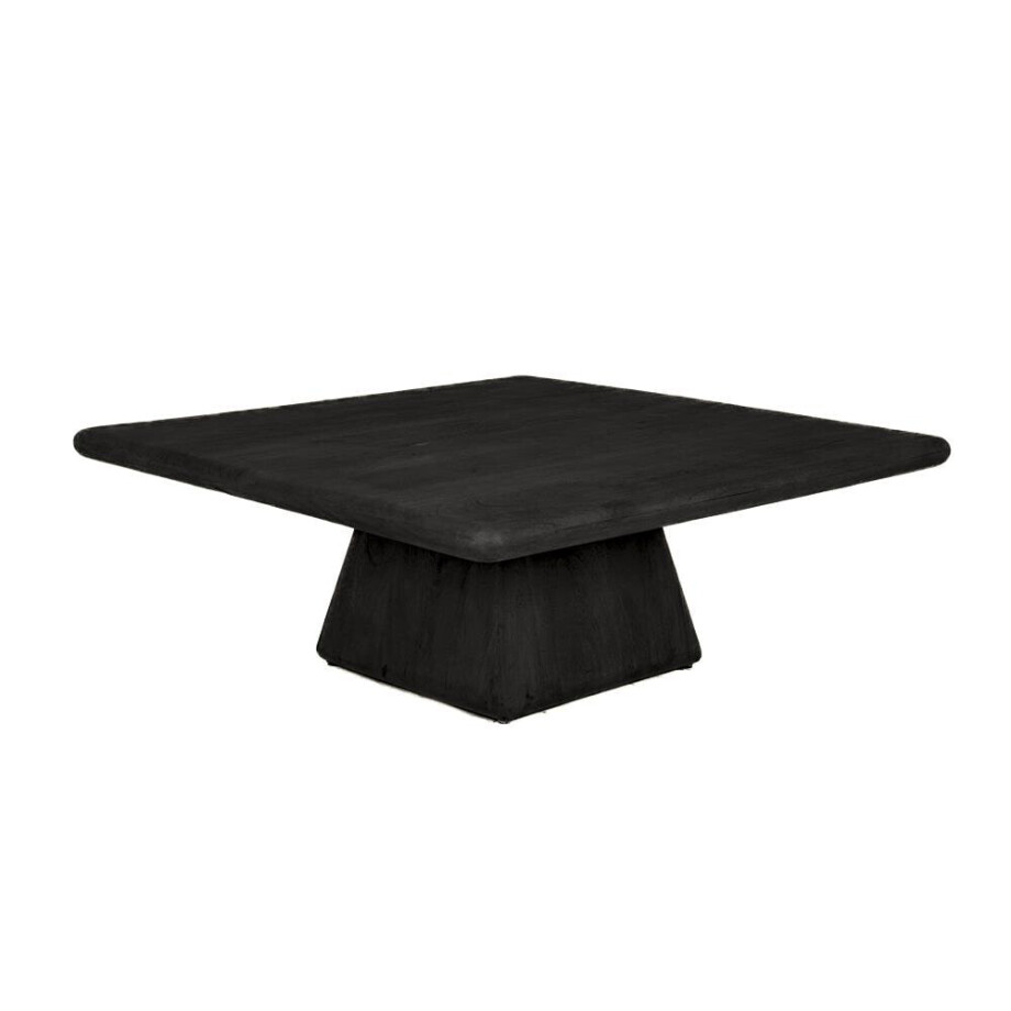 Tower Living Vierkante Salontafel 'Asti' Mangohout, 90 x 90cm, kleur Zwart afbeelding 1