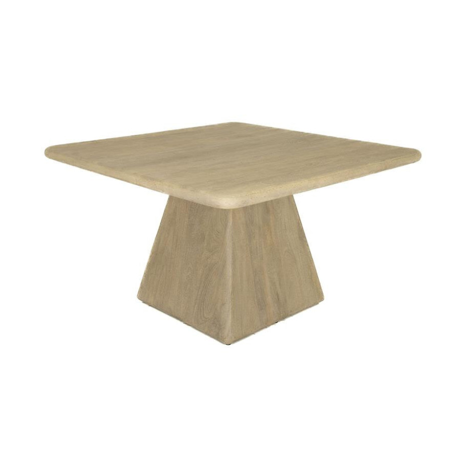 Tower Living Vierkante Eettafel 'Asti' Mangohout, 130 x 130cm, kleur Naturel afbeelding 1