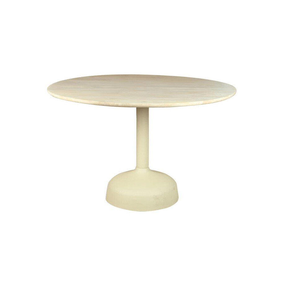 Tower Living Ronde Eettafel 'Elba' Mangohout, 120cm, kleur Off White afbeelding 1