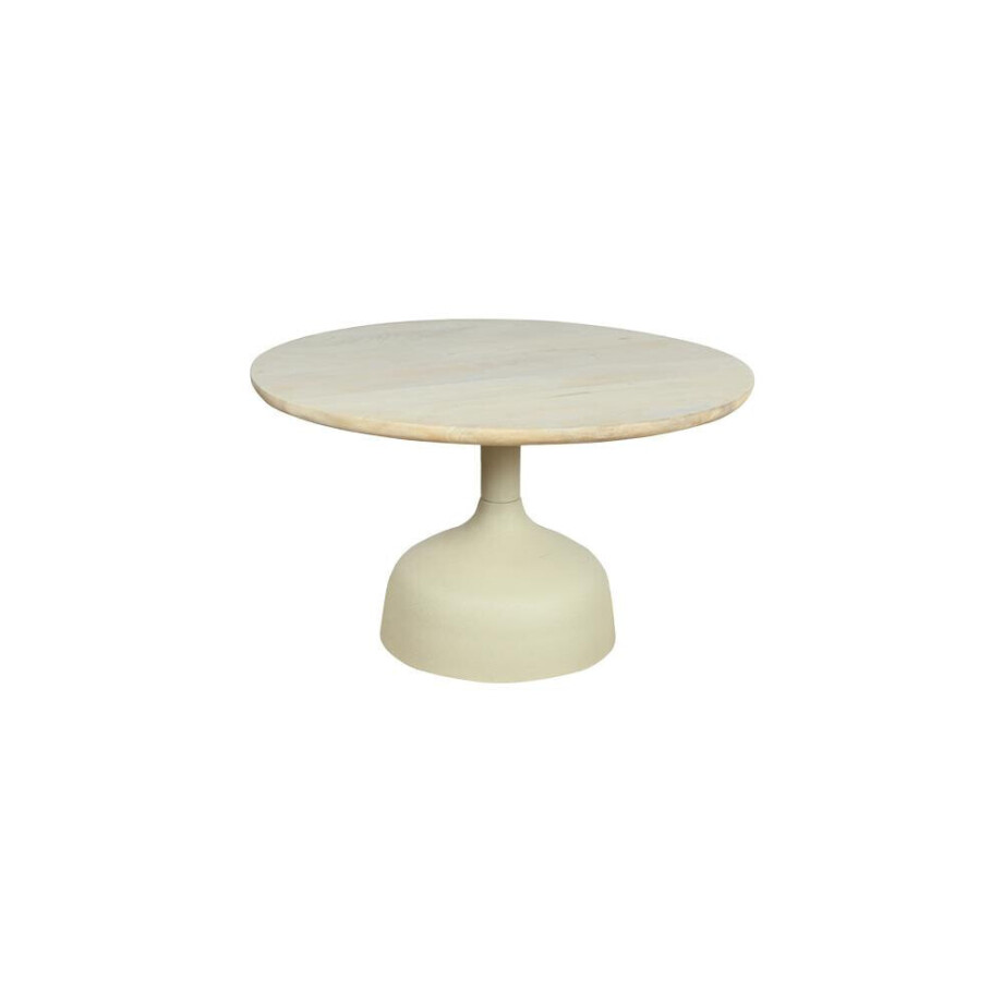 Tower Living Ronde Salontafel 'Elba' Mangohout, 70cm, kleur Off White afbeelding 1