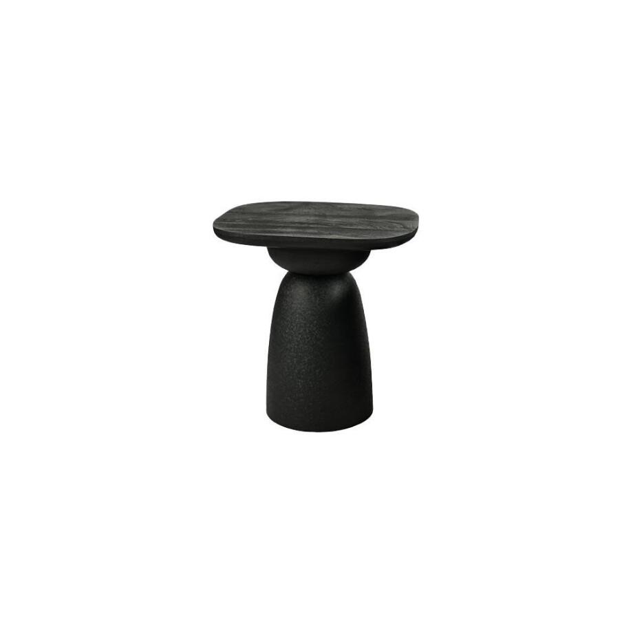 Tower Living Bijzettafel 'Barza' Mangohout, 45 x 45cm, kleur Zwart afbeelding 1