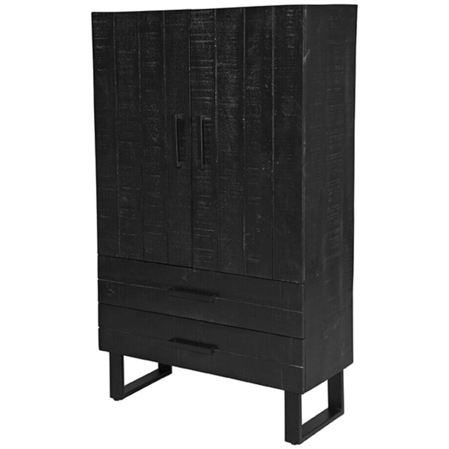 LABEL51 Opbergkast 'Santos' 160 x 94cm, Mangohout, kleur Zwart afbeelding 1