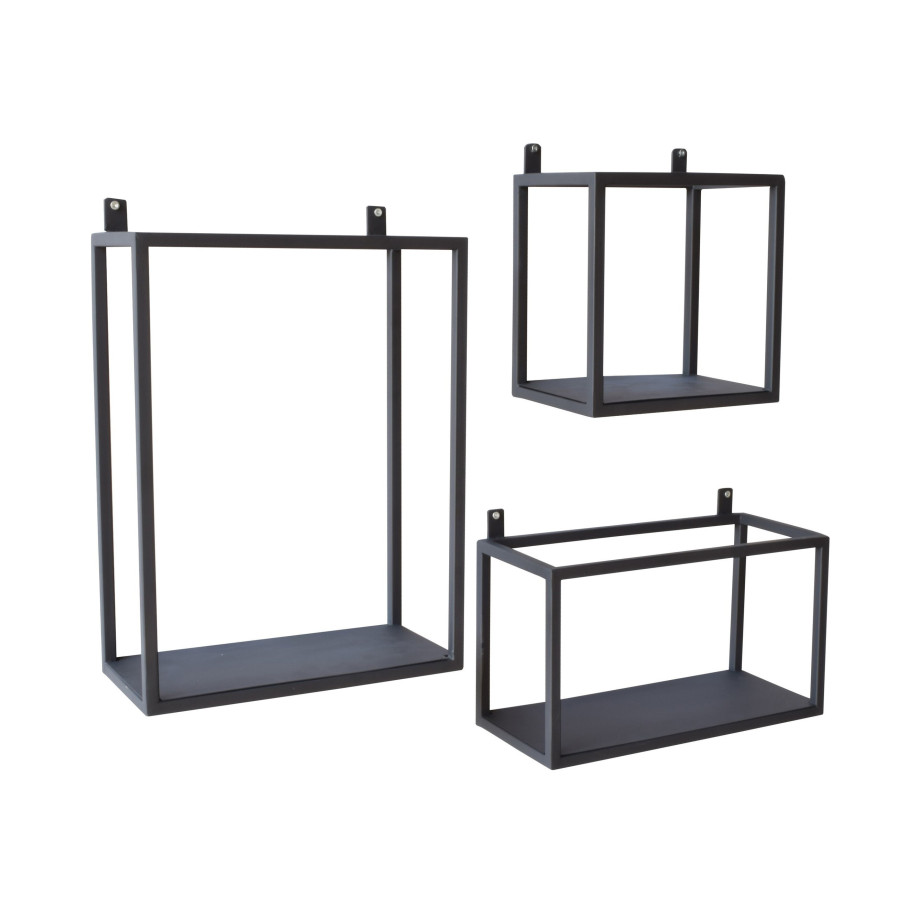 Urban Interiors wandboxes (Set van 3), kleur Vintage Black afbeelding 1