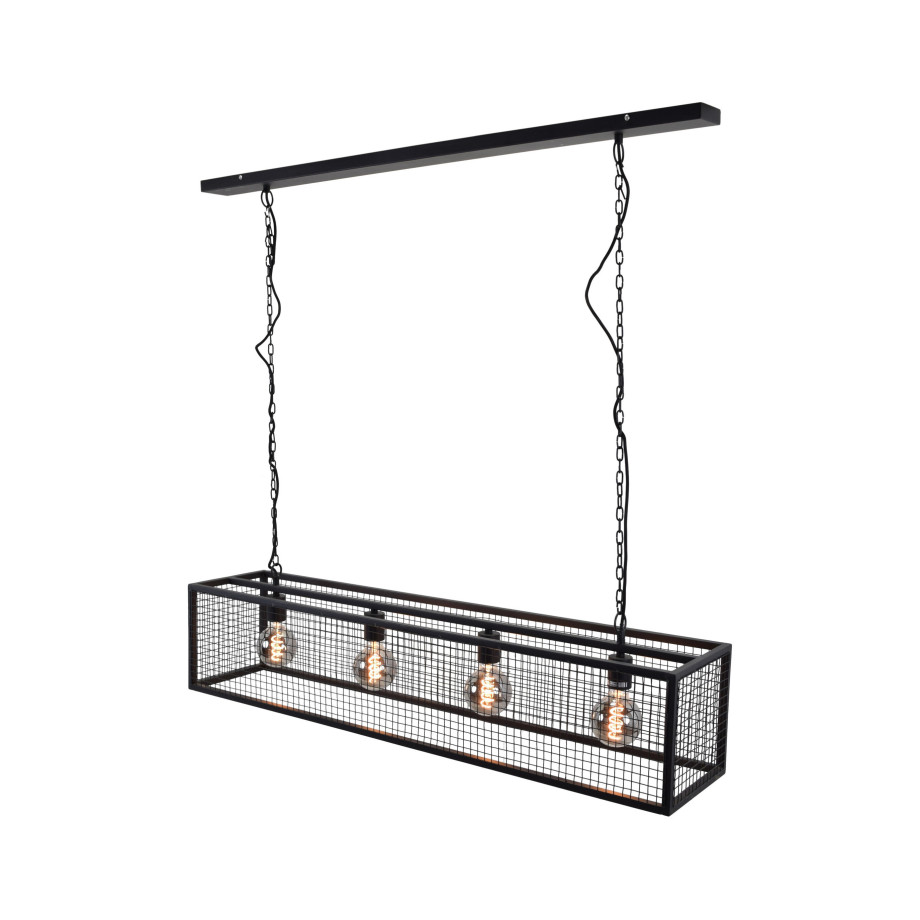 Urban Interiors Hanglamp 'Frame' 4-lamps, kleur Zwart afbeelding 