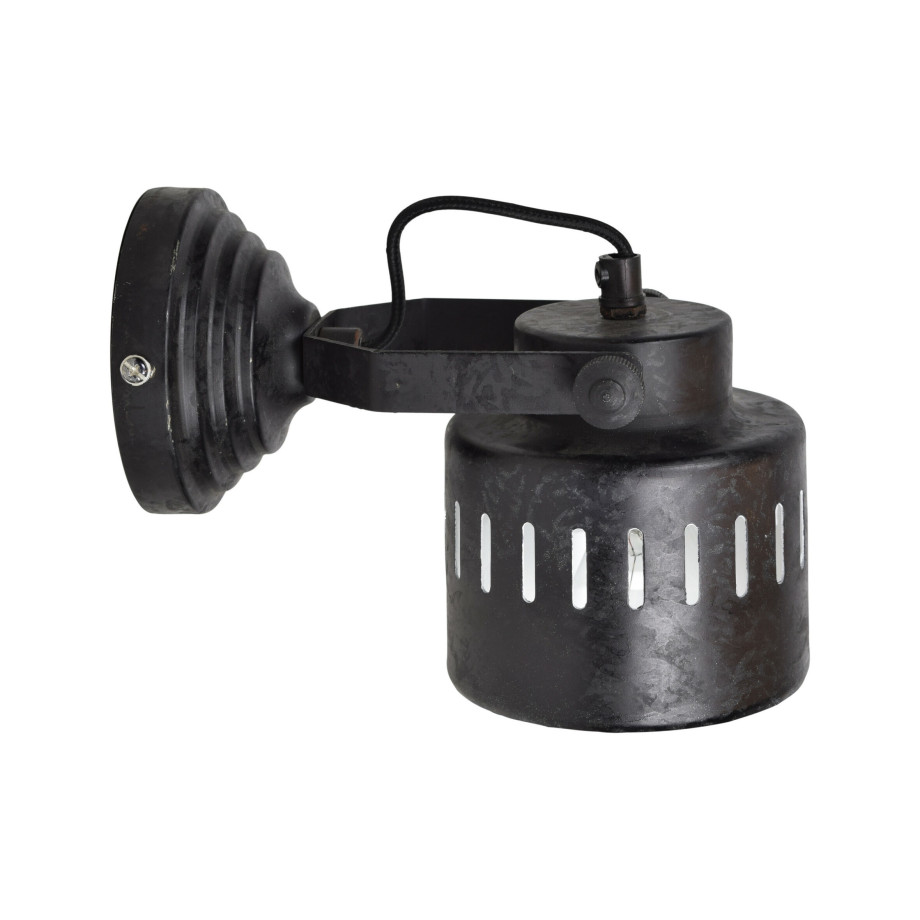 Urban Interiors wandlamp 'Vintage' Ø11,5cm, kleur Rough Black afbeelding 1
