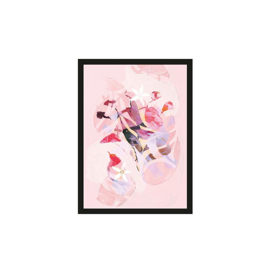 Urban Cotton Artprint 'Vogel Roze' 40 x 50cm afbeelding 