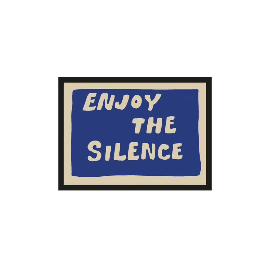 Urban Cotton Artprint 'Enjoy The Silence Blue' 30 x 40cm afbeelding 