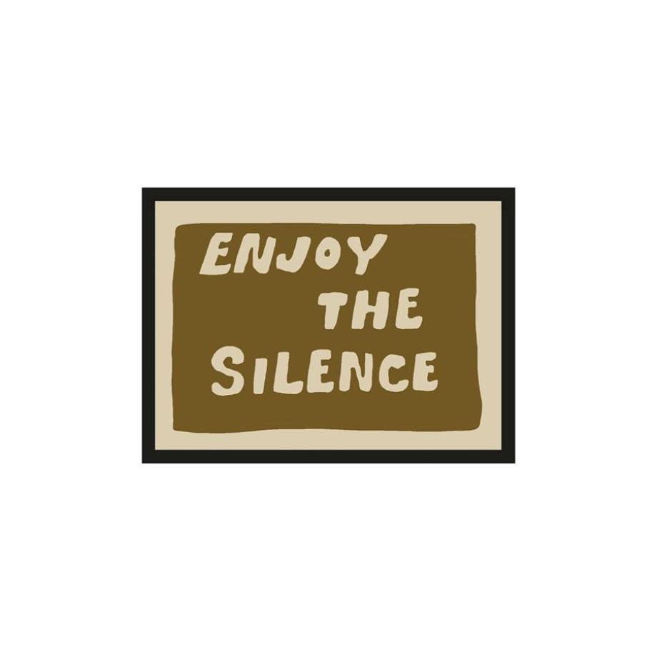 Urban Cotton Artprint 'Enjoy The Silence Green' 40 x 50cm afbeelding 