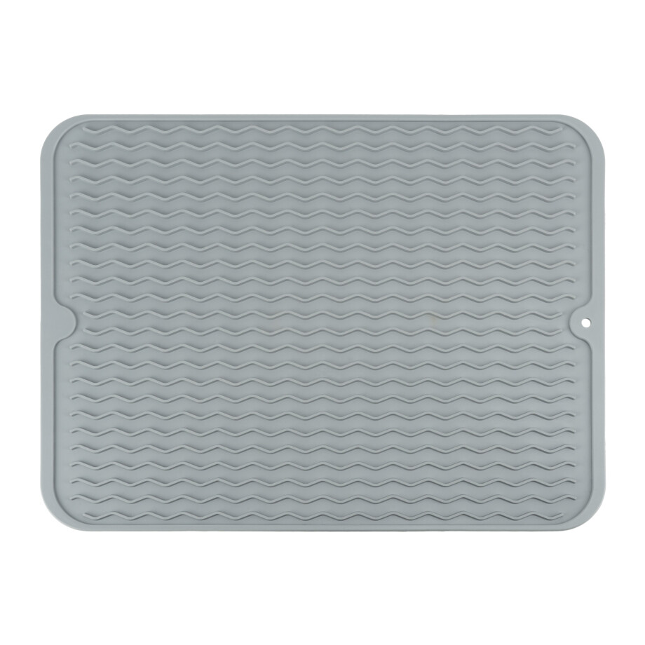 QUVIO Afdruipmat - Siliconen - Grijs - 40 x 30 x 0,5 cm afbeelding 1