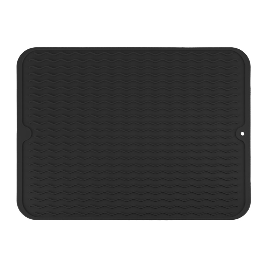 QUVIO Afdruipmat - Siliconen - Zwart - 40 x 30 x 0,5 cm QUVIO Afdruipmat - Siliconen - Zwart - 40 x 30 x 0,5 cm afbeelding 1