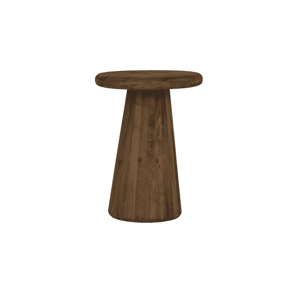 Tower Living Ronde Bijzettafel 'Asti' Mangohout, 40cm, kleur Bruin afbeelding 1