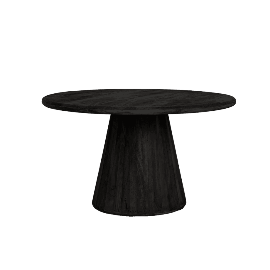 Tower Living Ronde Eettafel 'Asti' Mangohout, 150cm, kleur Zwart afbeelding 1