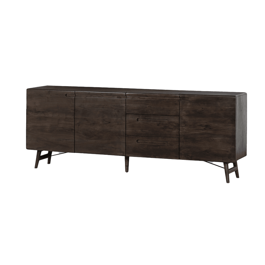 Tower Living Dressoir 'Aura' Acaciahout, 210cm, kleur Espresso afbeelding 1