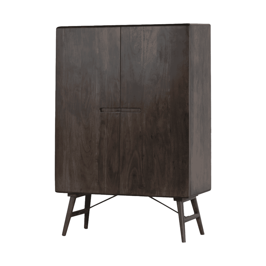 Tower Living Opbergkast 'Aura' Acaciahout, 150 x 100cm, kleur Espresso afbeelding 1