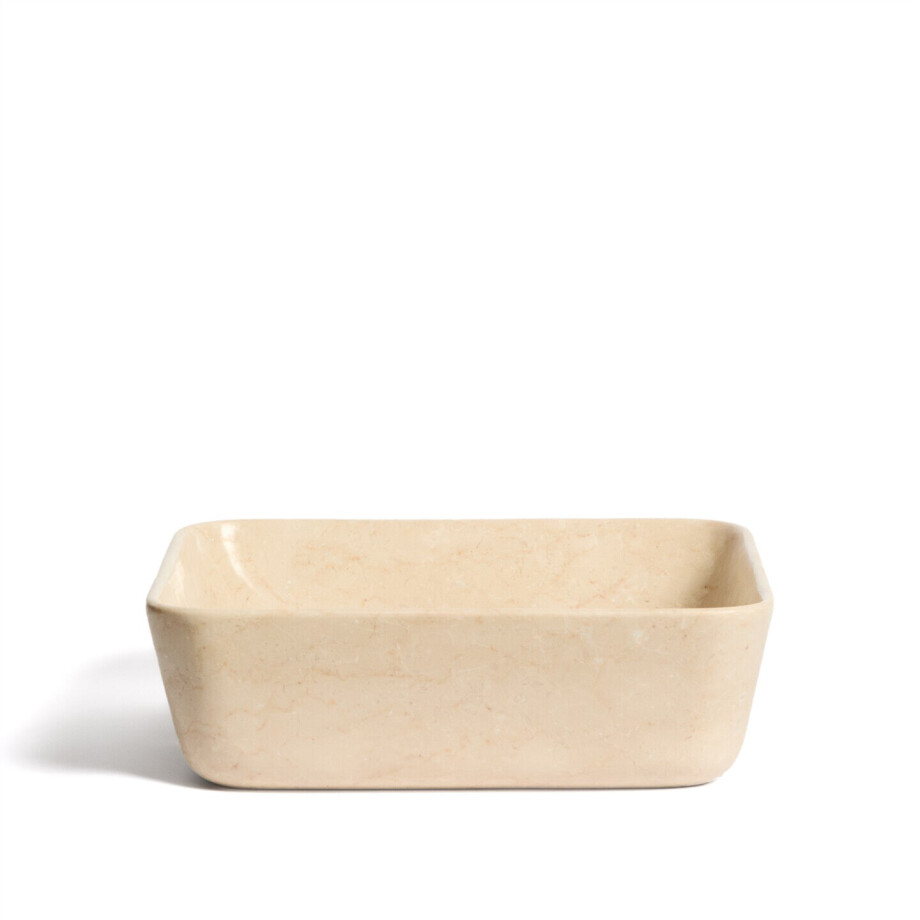Kave Home Vierkante Waskom 'Darnen' 40 x 40cm, kleur Beige afbeelding 1