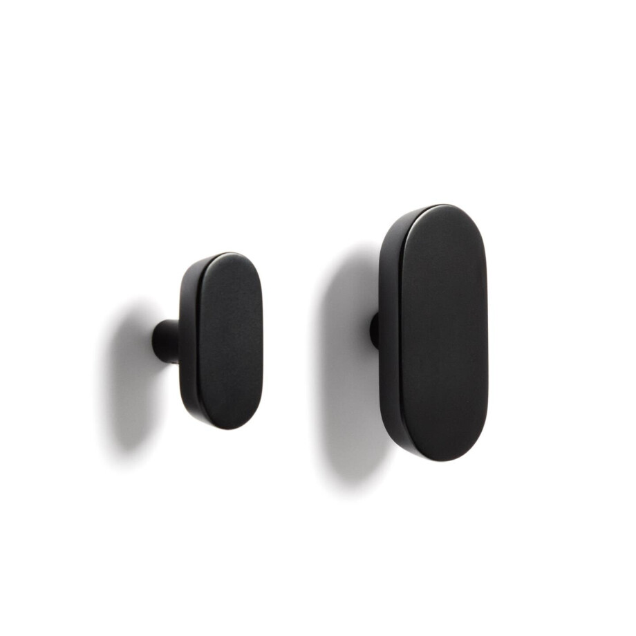 Kave Home Kapstokhaak 'Arely' Set van 2 stuks, kleur Zwart afbeelding 1