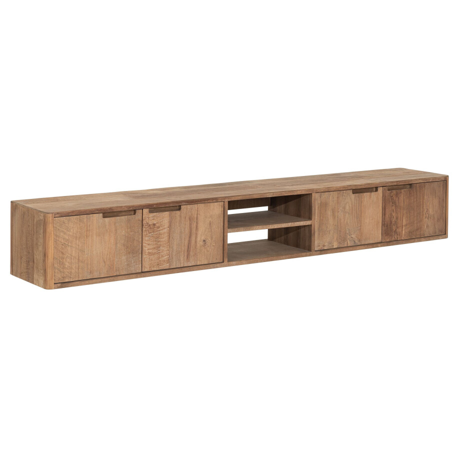 DTP Home Zwevend TV-meubel 'Bliss' Teakhout, 210cm afbeelding 