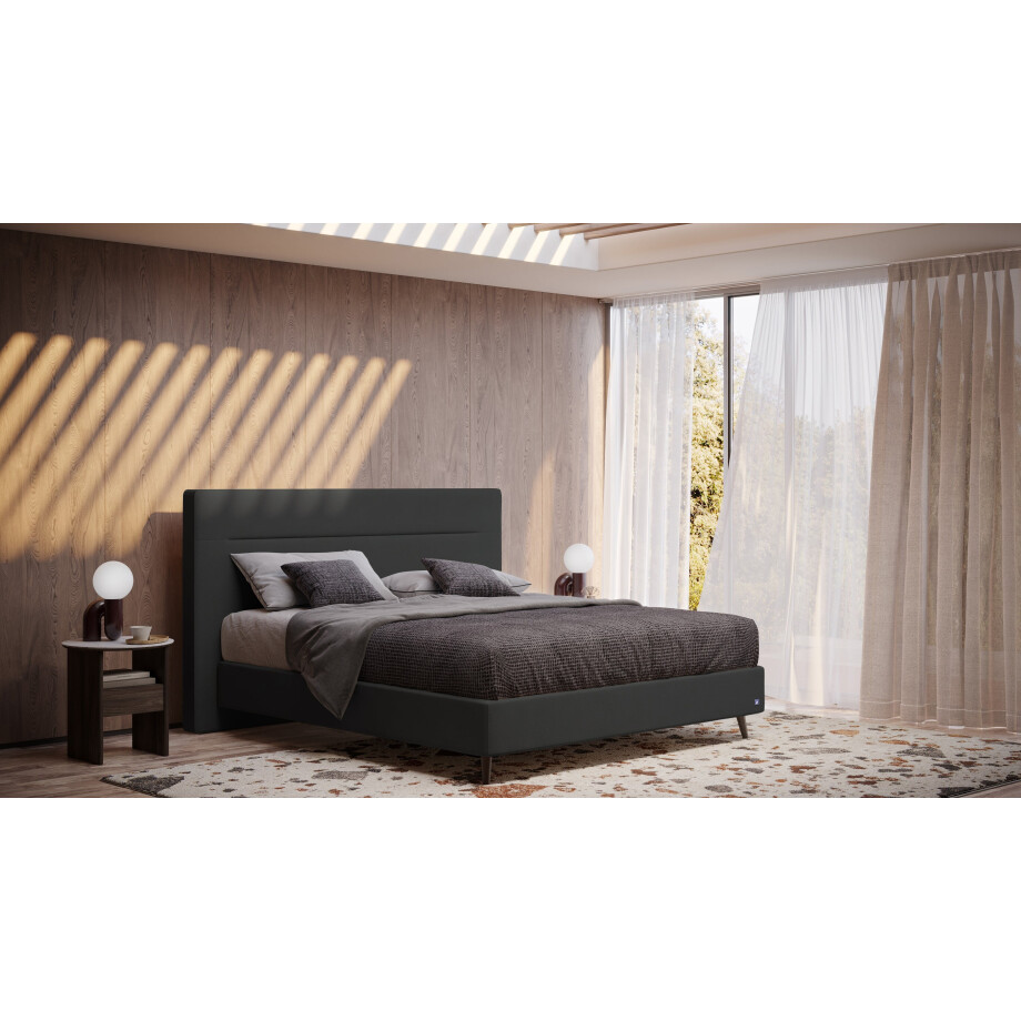 BRUNO Surpreme boxspring 140x200cm in zwart/ antraciet | Keuze uit: 6 kleuren & 4 hoofdborden| Luxe 27 cm Pulse-Latex-matras | Made in Germany BRUNO Surpreme boxspring 140x200cm in zwart/ antraciet | Keuze uit: 6 kleuren & 4 hoofdborden| Luxe 27 cm Pulse-Latex-matras | Made in Germany afbeelding 1