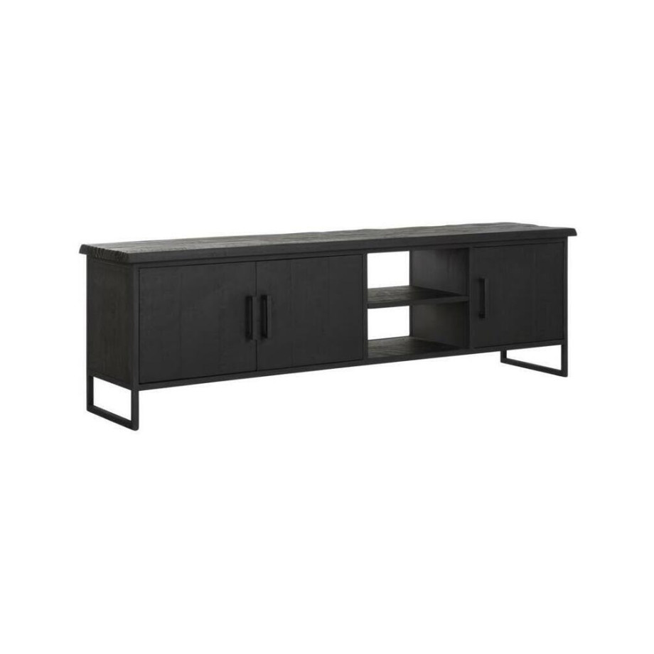 DTP Home TV-meubel 'Beam' Teakhout, 180cm, kleur Zwart afbeelding 1