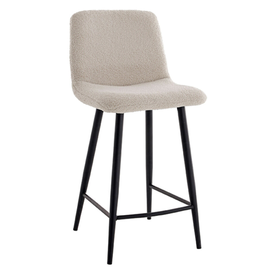 LABEL51 Barkruk 'Jep' Teddy, kleur Ivory (zithoogte 65cm) LABEL51 Barkruk 'Jep' Teddy, kleur Ivory (zithoogte 65cm) afbeelding 1