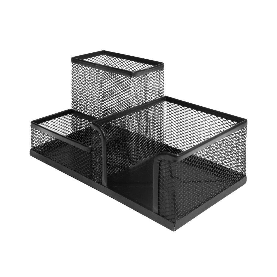 QUVIO Bureau organizer - 3 vakken - Staal afbeelding 1
