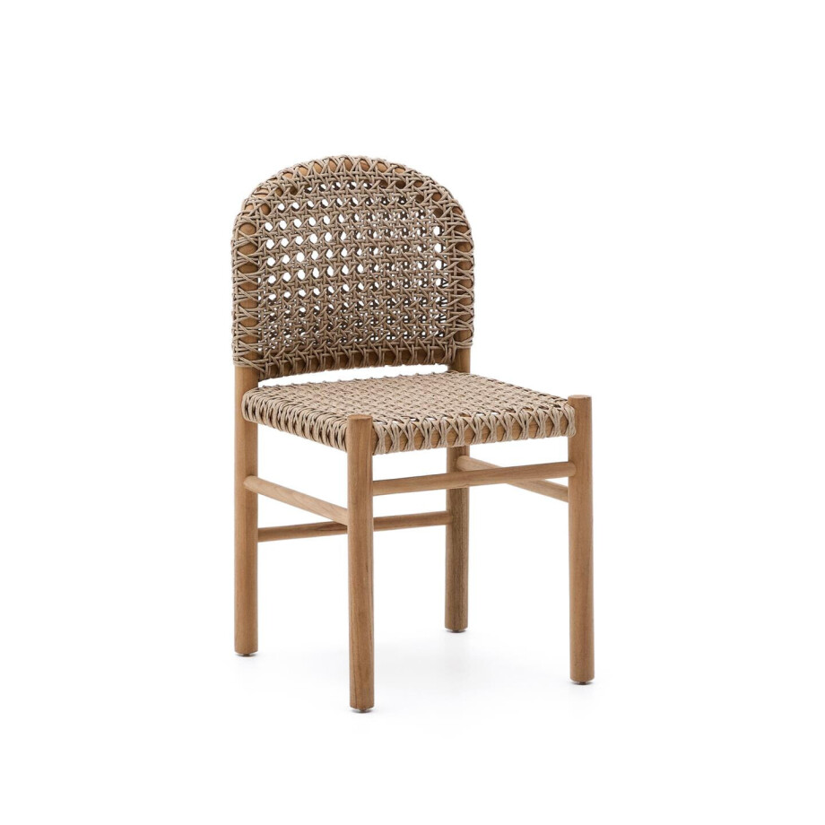 Kave Home Tuinstoel 'Tavira' Teakhout en touw afbeelding 1