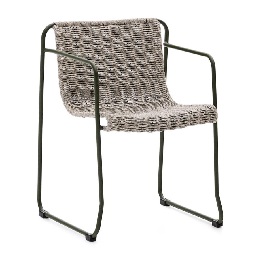 Kave Home Tuinstoel 'Maurina' Touw en staal, kleur Grijs afbeelding 1