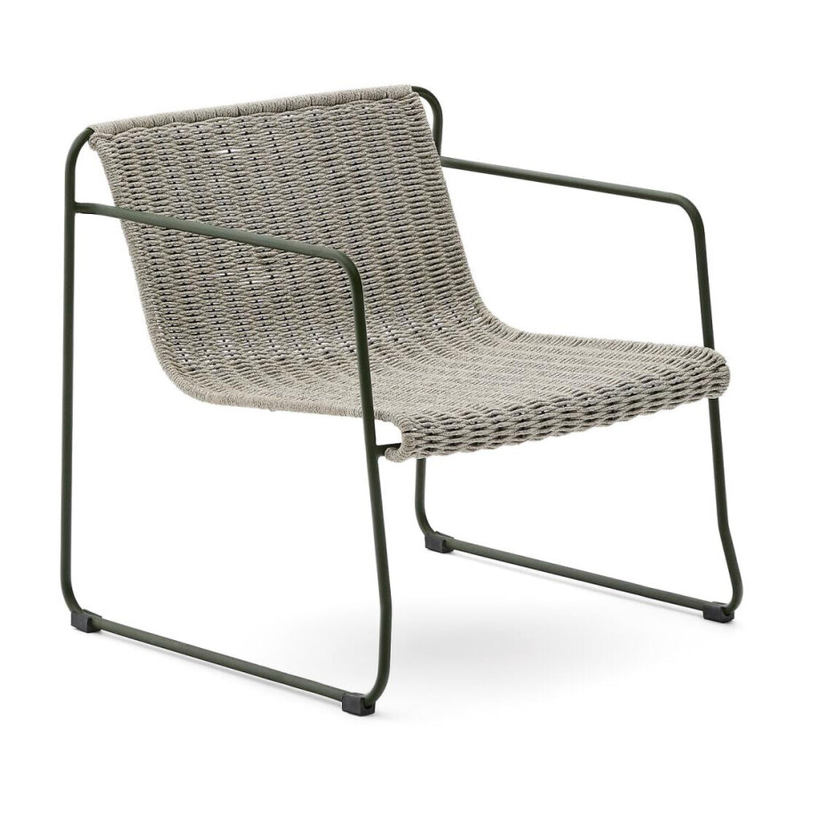 Kave Home Outdoor Fauteuil 'Maurina' Touw en staal, kleur Grijs afbeelding 1