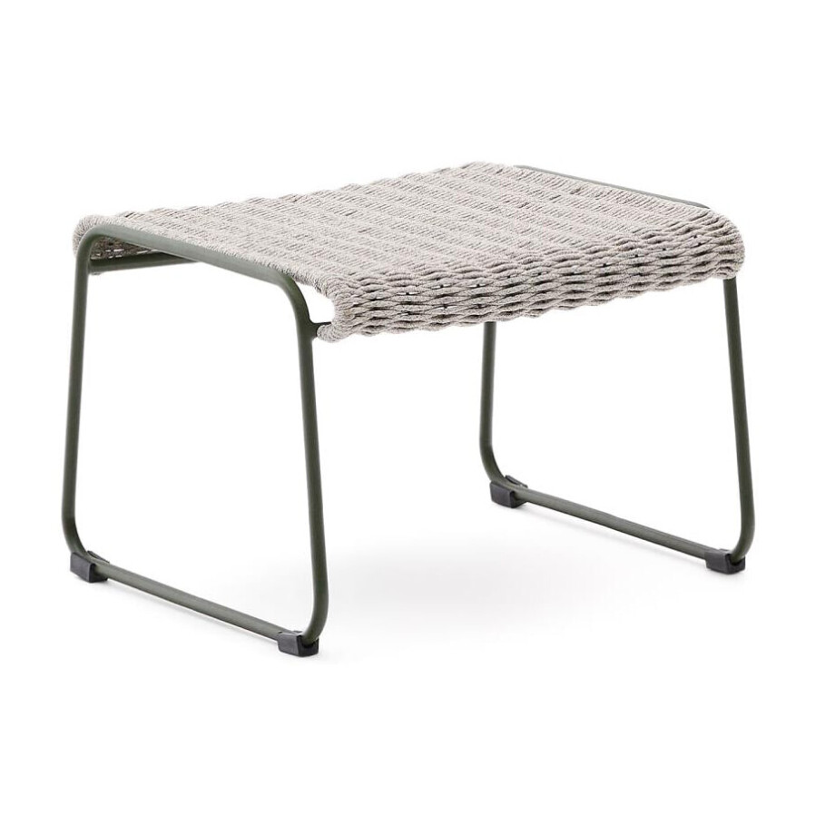 Kave Home Outdoor Hocker 'Maurina' Touw en staal, kleur Grijs afbeelding 1