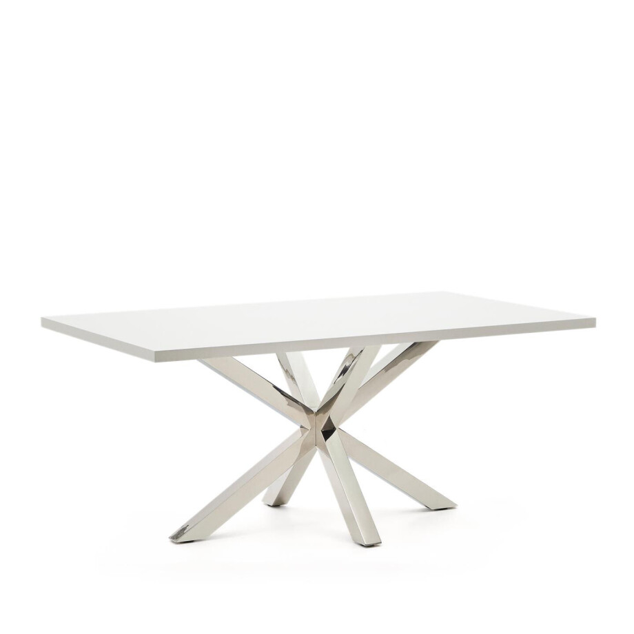 Kave Home Eettafel 'Argo' Melamine, 180 x 100cm, kleur Wit afbeelding 1