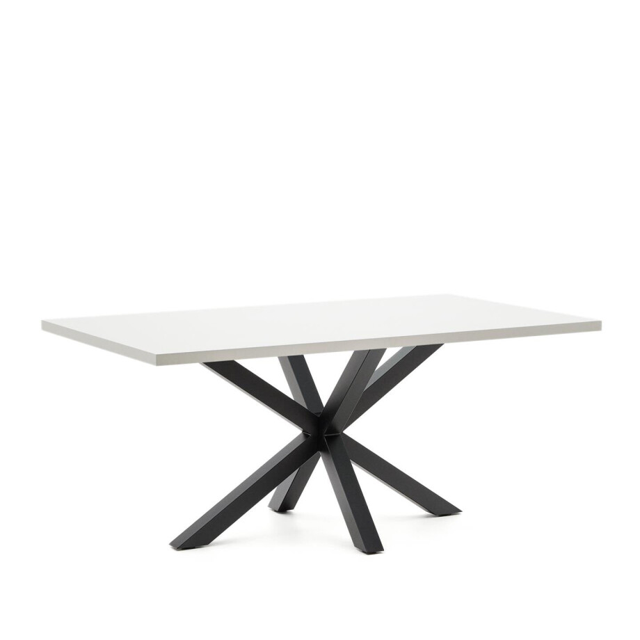 Kave Home Eettafel 'Argo' Melamine, 180 x 100cm, kleur Wit afbeelding 1