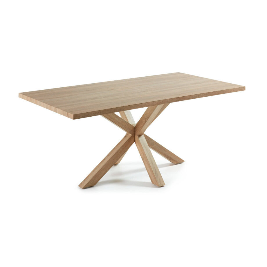 Kave Home Eettafel 'Argo' Eiken, 200 x 100cm, kleur Naturel Kave Home Eettafel 'Argo' Eiken, 200 x 100cm, kleur Naturel afbeelding 1