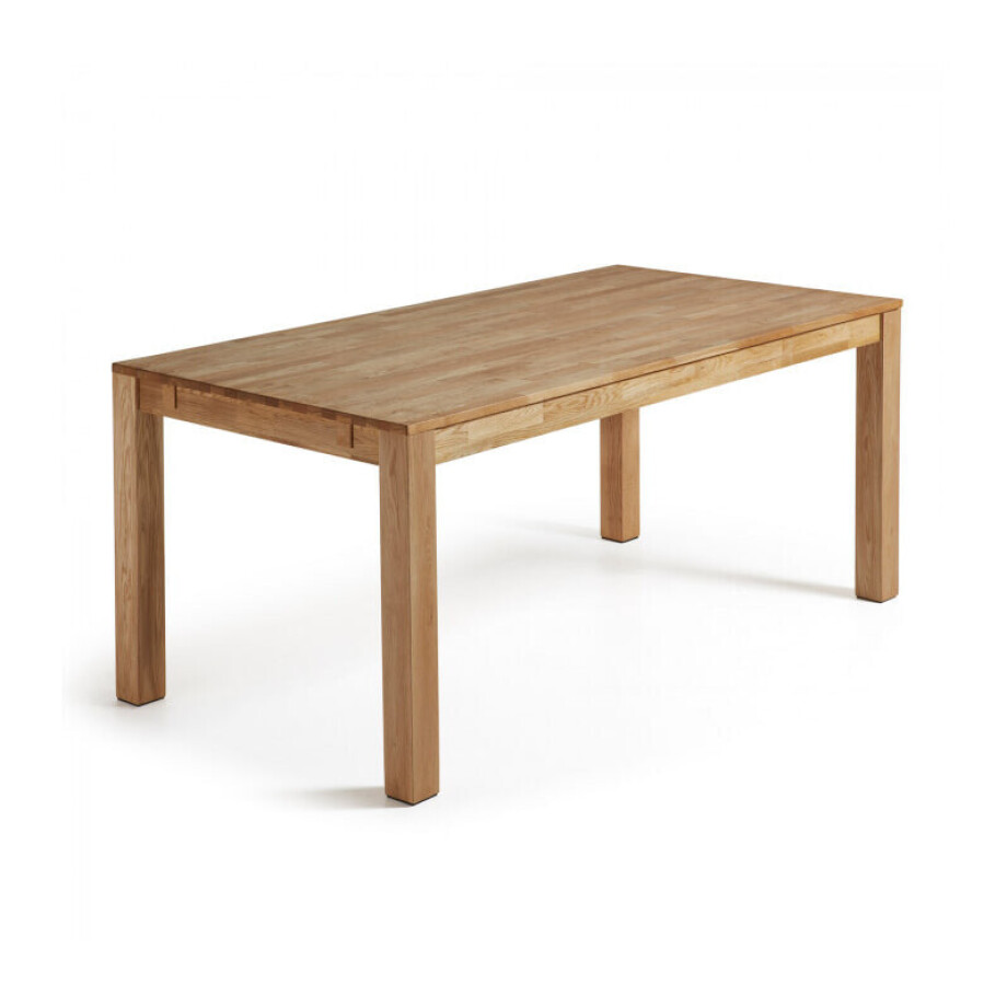 Kave Home uitschuifbare eettafel 'Isbel' eiken naturel, 120-200 x 75cm Kave Home uitschuifbare eettafel 'Isbel' eiken naturel, 120-200 x 75cm afbeelding