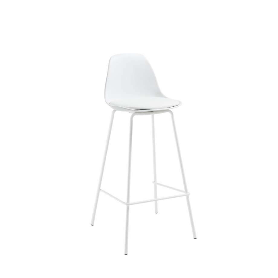 Kave Home Barstoel 'Brighter' (zithoogte 65cm), kleur Wit afbeelding 1