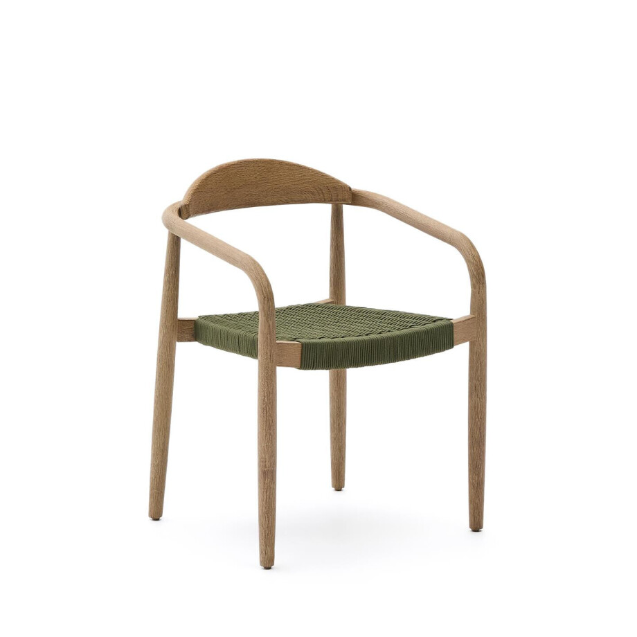 Kave Home Tuin / Eetkamerstoel 'Nina' Acaciahout, kleur Donkergroen Kave Home Tuin / Eetkamerstoel 'Nina' Acaciahout, kleur Donkergroen afbeelding 1