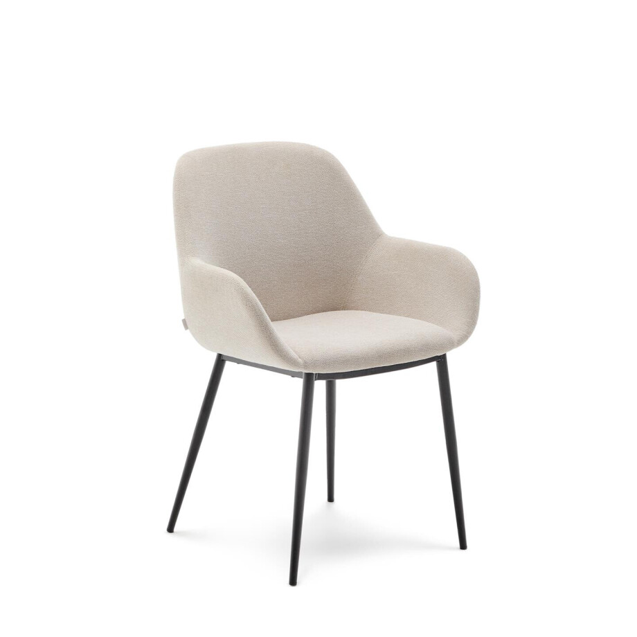 Kave Home Eetkamerstoel 'Konna' kleur Beige Kave Home Eetkamerstoel 'Konna' kleur Beige afbeelding 1