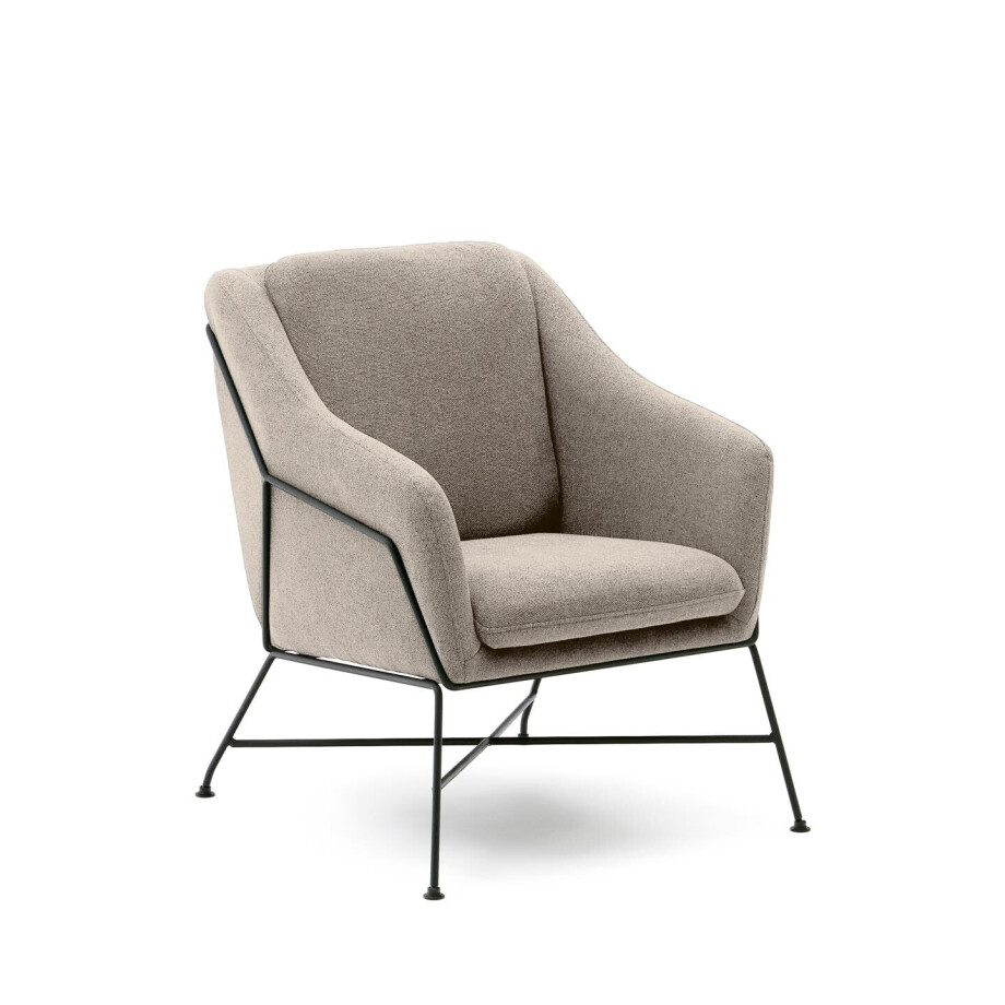 Kave Home Fauteuil 'Brida' kleur Beige Kave Home Fauteuil 'Brida' kleur Beige afbeelding 1