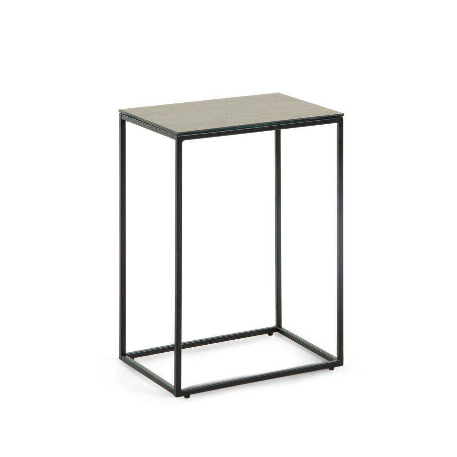 Kave Home Bijzettafel 'Rewena' Keramiek 30 x 45cm, kleur bruin afbeelding 