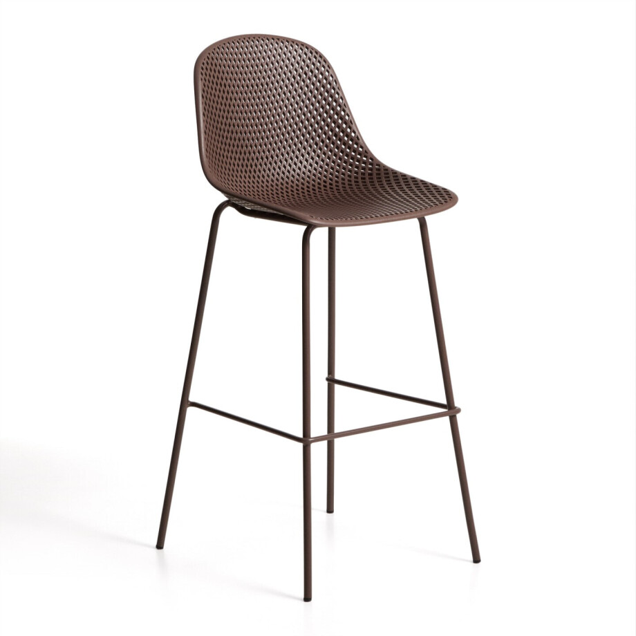 Kave Home Barkruk 'Quinby' kleur Bruin (zithoogte 75cm) afbeelding 1