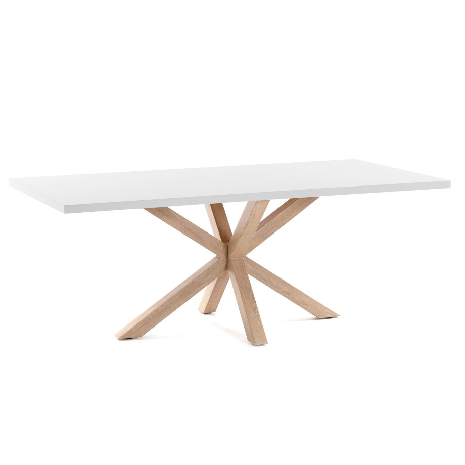 Kave Home Eettafel 'Argo' Eiken/Wit, 160 x 100cm afbeelding 1