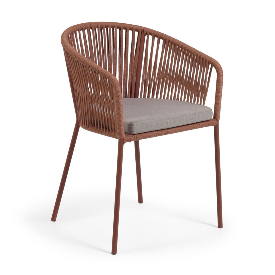 Kave Home Tuinstoel 'Yanet' kleur Terracotta Kave Home Tuinstoel 'Yanet' kleur Terracotta afbeelding 1