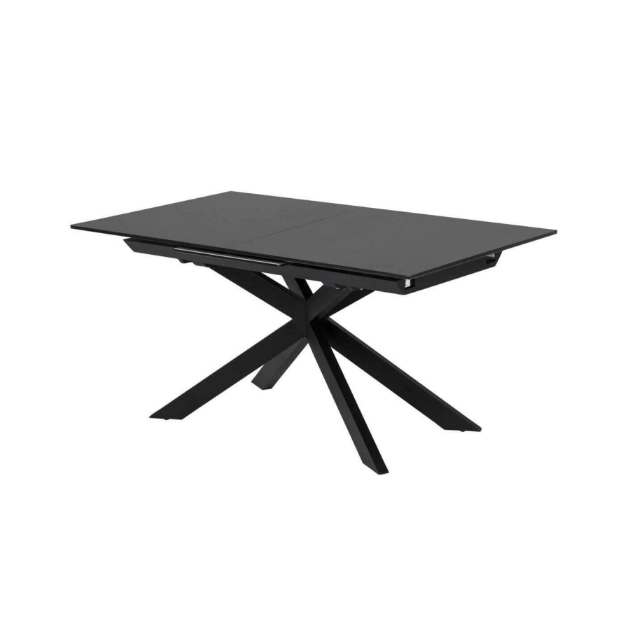 Kave Home Uitschuifbare Eettafel 'Atminda' 160-210 x 90cm, kleur zwart glas Kave Home Uitschuifbare Eettafel 'Atminda' 160-210 x 90cm, kleur zwart glas afbeelding 1