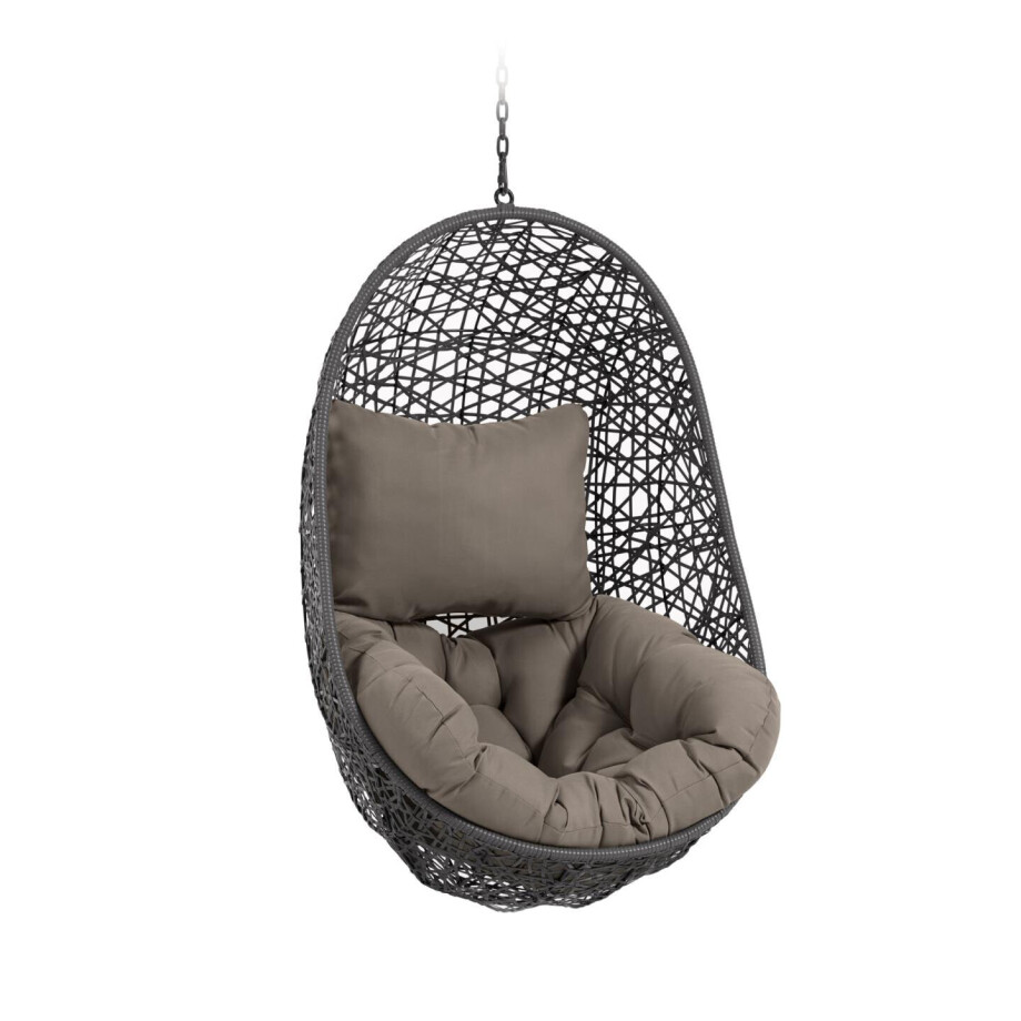 Kave Home Hangstoel 'Florina' kleur Antraciet afbeelding 1